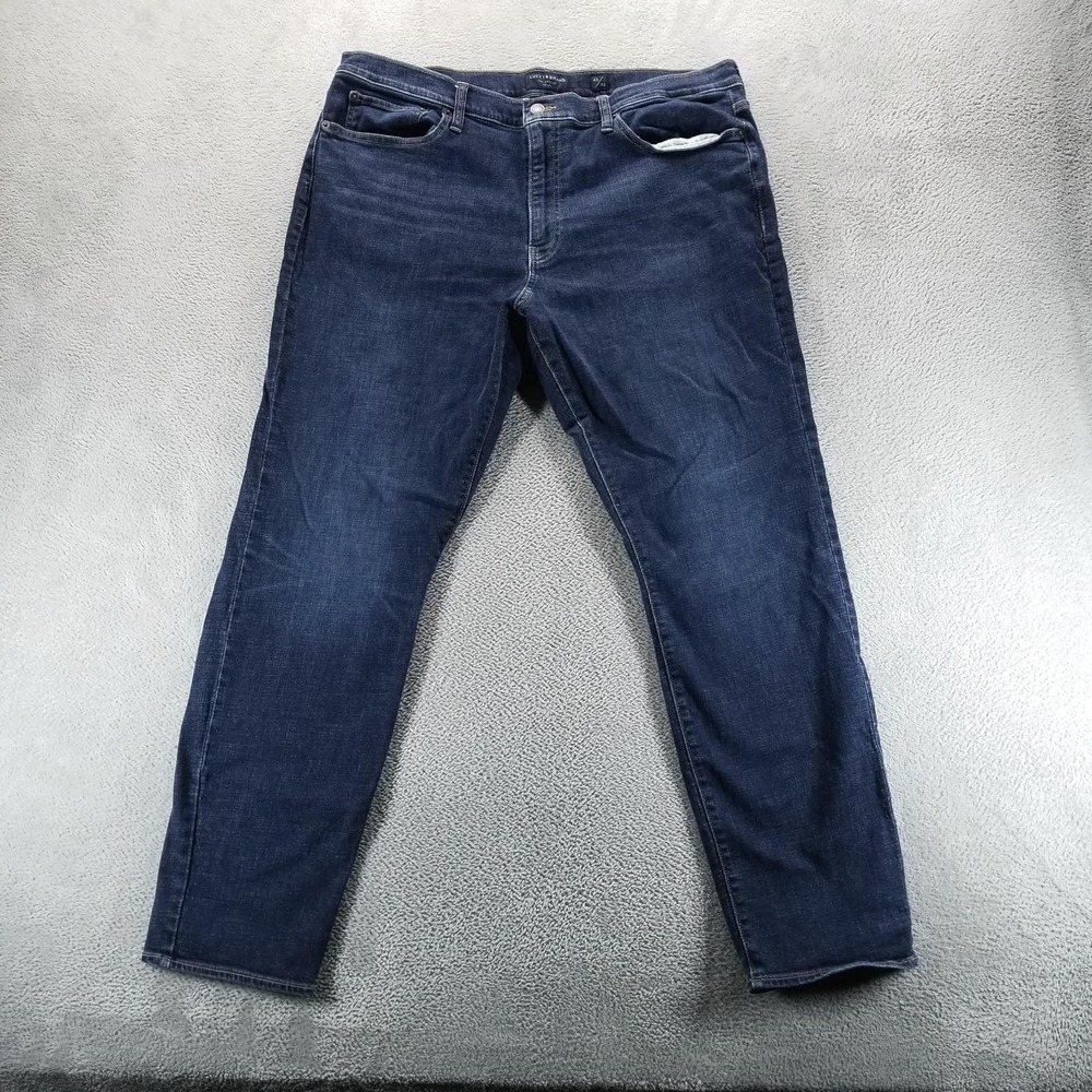 Lucky Brand Jeans Mens 40x32 Blue 121 Slim Straight Stretch Mid Rise Dark Wash